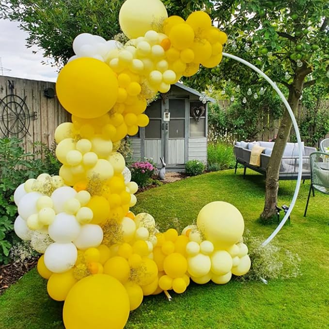 Yellow Balloons 12 inch, Yellow Latex Balloons 50pcs Party Balloons for Baby Shower Sunflower Bee Wedding Birthday Party Decorations
