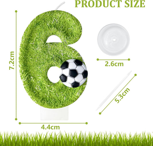 Birthday Candles Numbers，Soccer Birthday Decorations，Suitable for Girl and boy Cake Toppers, Wedding Cakes, Anniversaries, Party Celebrations, Birthday Decorations (16)
