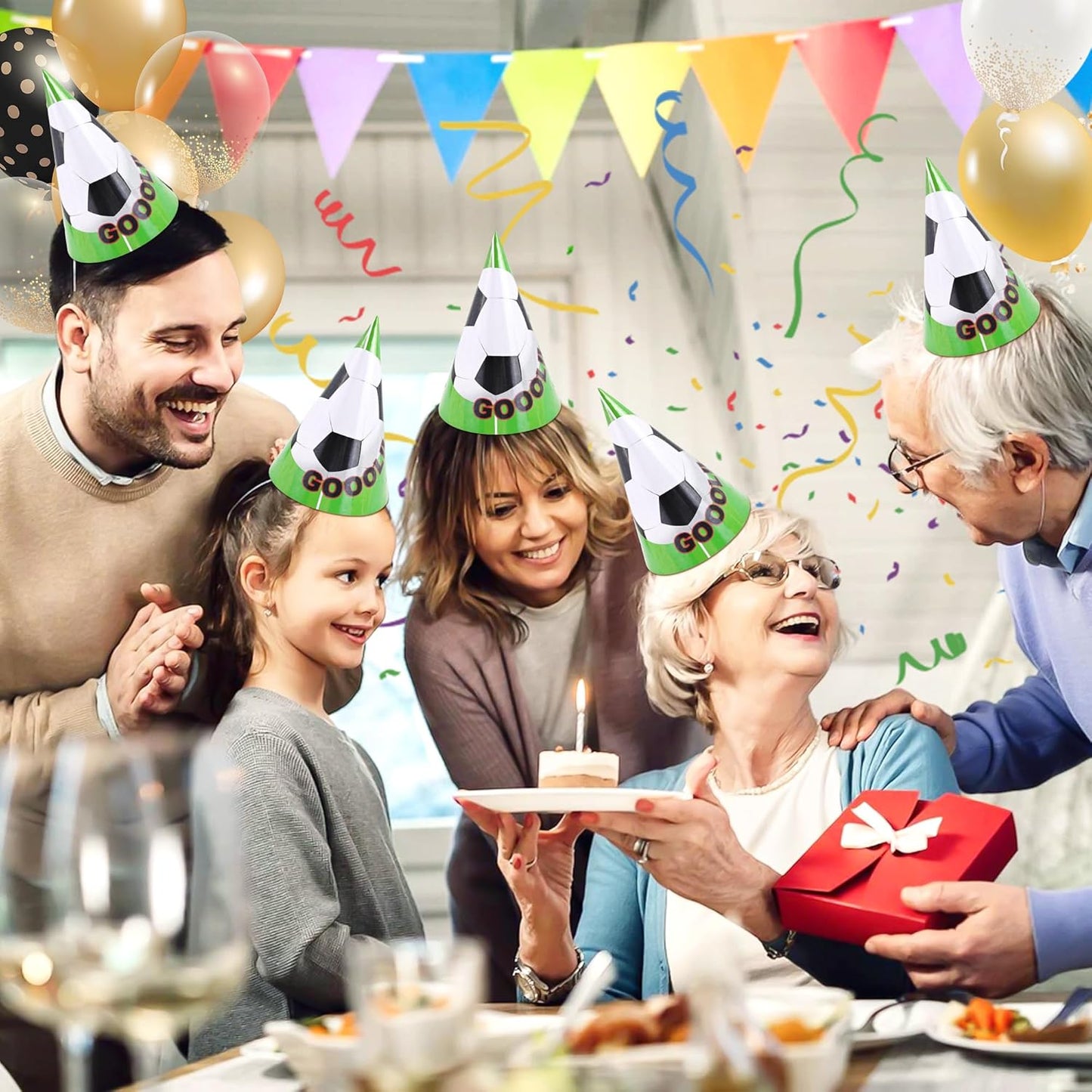 CANREVEL Party Hats for Kids and Adults, Party Supply for Party Decorations, Party Headwear for Birthday Celebration