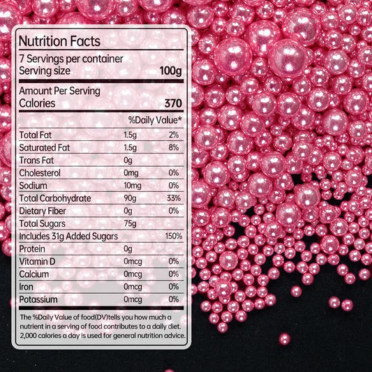 Rose Gold Pearl Sprinkles, Baking Sugar Sprinkles for Cake Decorating, 150g/5.29oz, Mix Size, Cake Decorations, Cupcake, Cookie, Foodgrade Topper, Wedding Party, Christmas Supplies