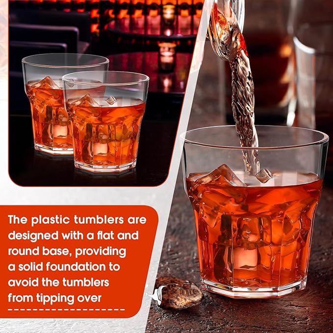 Tioncy 50 Pcs Acrylic Drinking Glasses 4.5 oz Small Whiskey Glass Clear Shot Glasses Bulk Unbreakable Stackable Mixed Drinkware Mini Beer Mug for Oktoberfest Drinking Bars Wine Vodka