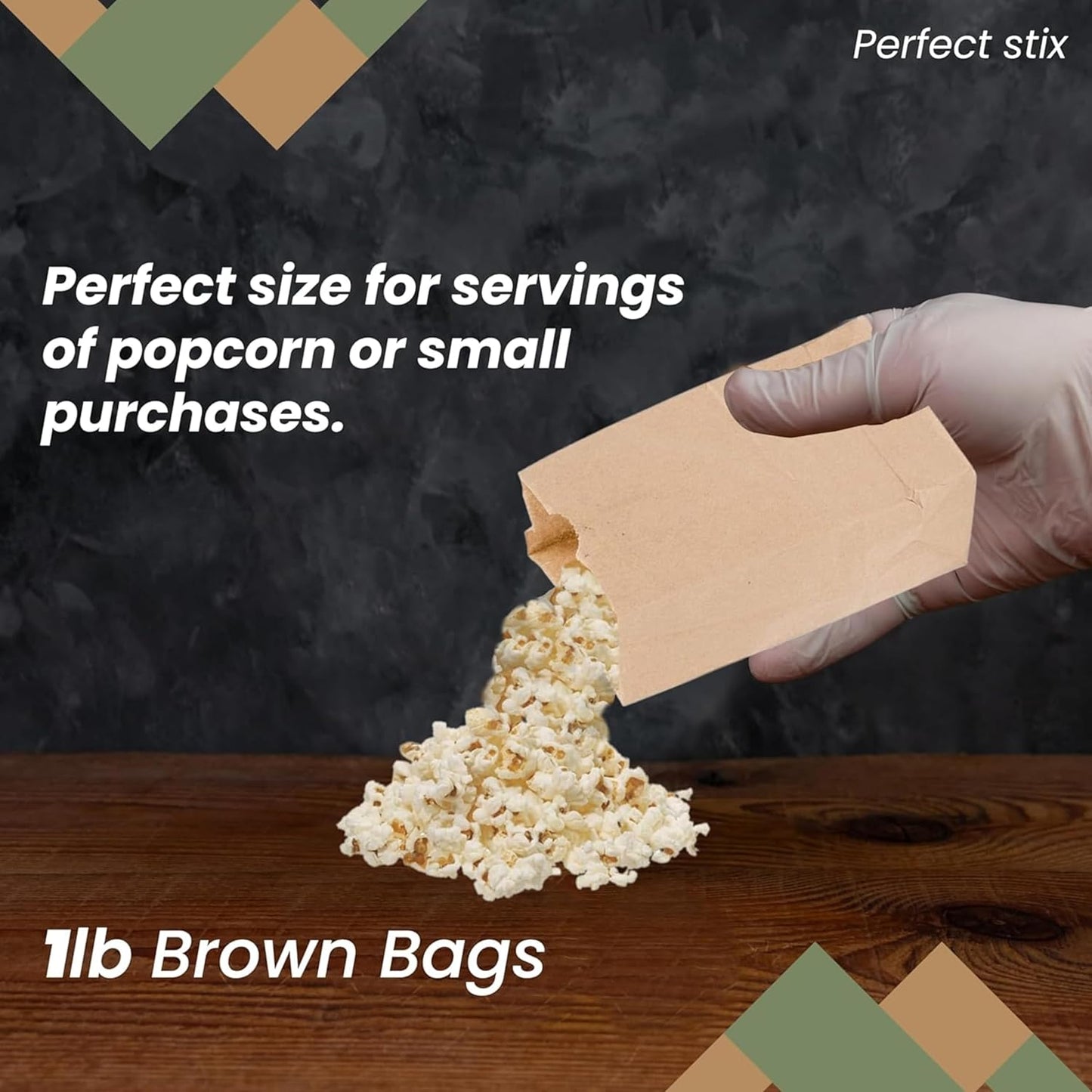 1lb Brown Bags- Pack of 100 (3.5"W x 6.5"H x 2.3"L)