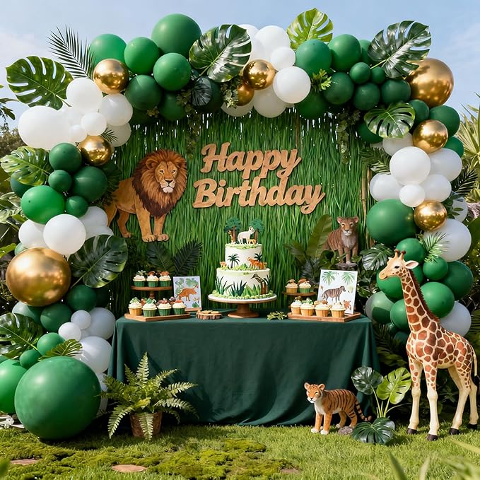 Patimate Dark Green Balloons - 100pcs 12 Inch Forest Green Latex Party Balloons for Christmas Jungle Football Tropical Safari Wedding Graduation Birthday Party Decorations