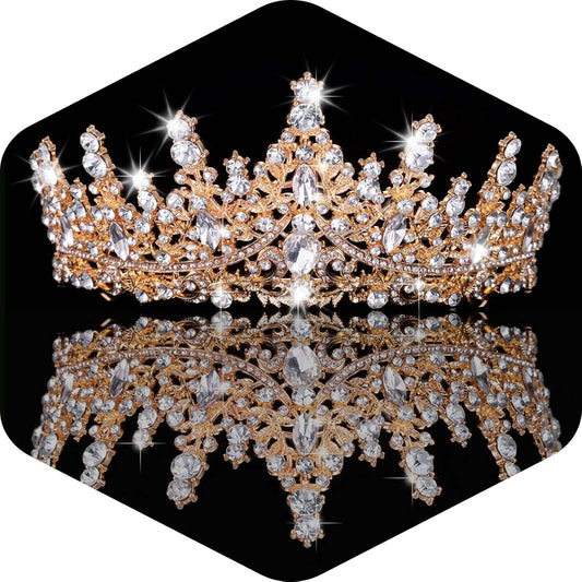 Kamirola Crystal Crowns and Tiaras Headband for Girl or Women Birthday Party Wedding Prom Bridal Halloween Christmas （TR19）
