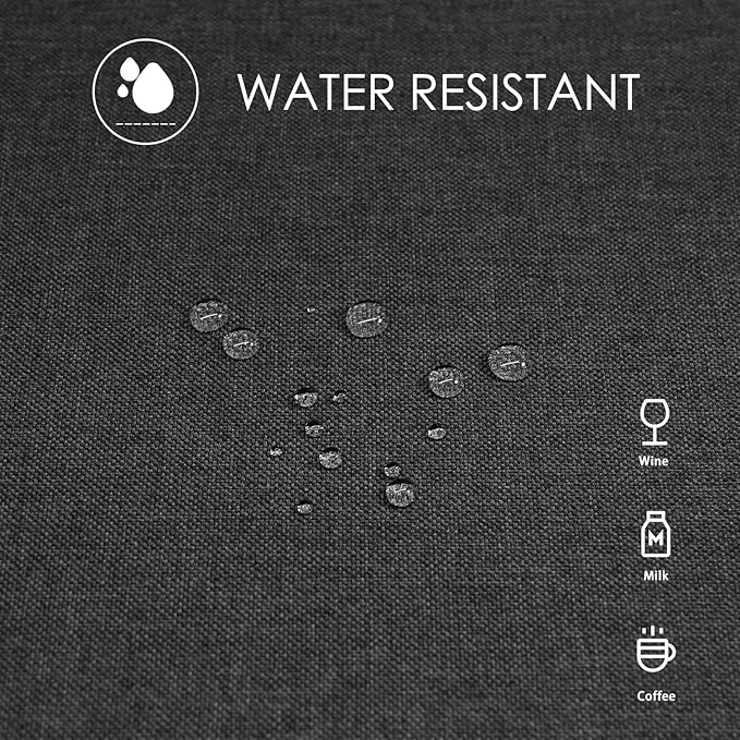 BALCONY & FALCON Table Cloth for 6 Foot Rectangle Tables – Waterproof, Wrinkle-Free Farmhouse Tablecloth for Dining, Kitchen, Wedding, Baby Shower & Holiday Gatherings (Dark Gray, 57" x 118")