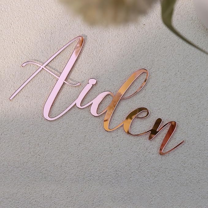 Custom Cake Name Sign, Acrylic Cake Name Plaque,Personalized Cake Name Plate Plaque,Cake Letters,Bonding with Icing,Cake Decoration for Birthday,BabyShower,Wedding