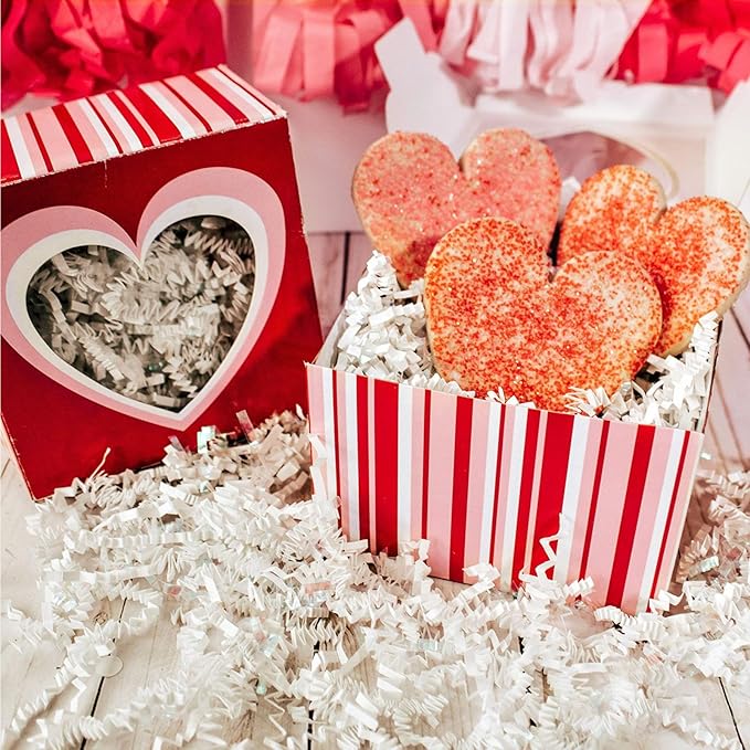 Ivory Crinkle Cut Paper Shred Filler, 2 LB Basket Filler Shredded Paper, Confetti Stuffing for Basket Filling, Halloween, Thanksgiving, Christmas, Birthdays, Gift Wrapping, Stuffer Party Supplies