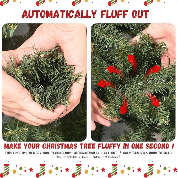 5FT Frosted Christmas Tree with 51 Pine Cone & Pine Needles, Premium Unlit Artificial Christmas Tree with 694 Branch Tips, Realistic Hinged Xmas Trees with Metal Stand for Holiday Decoration