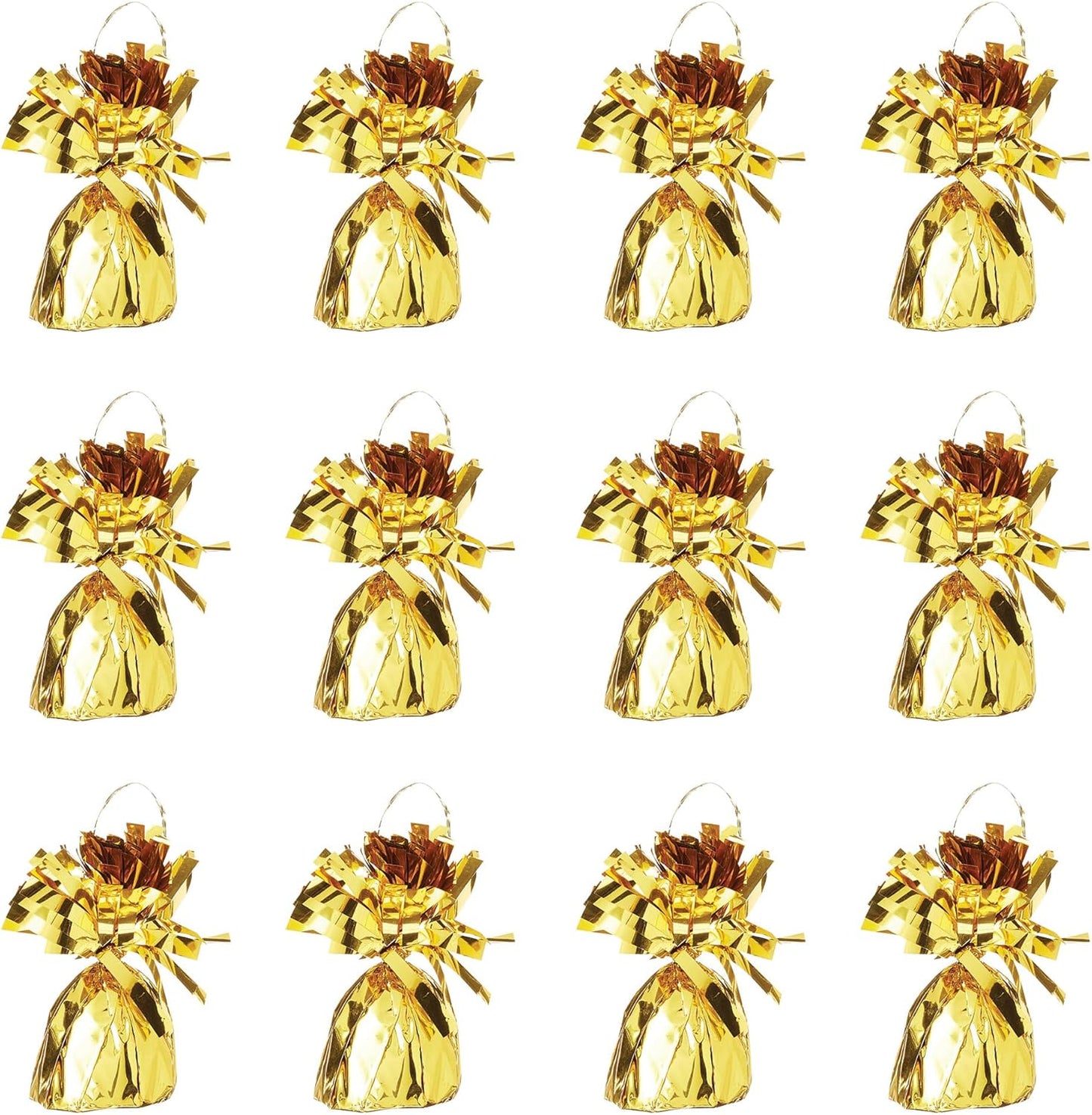 Metallic Wrapped Balloon Weight Pack of 12
