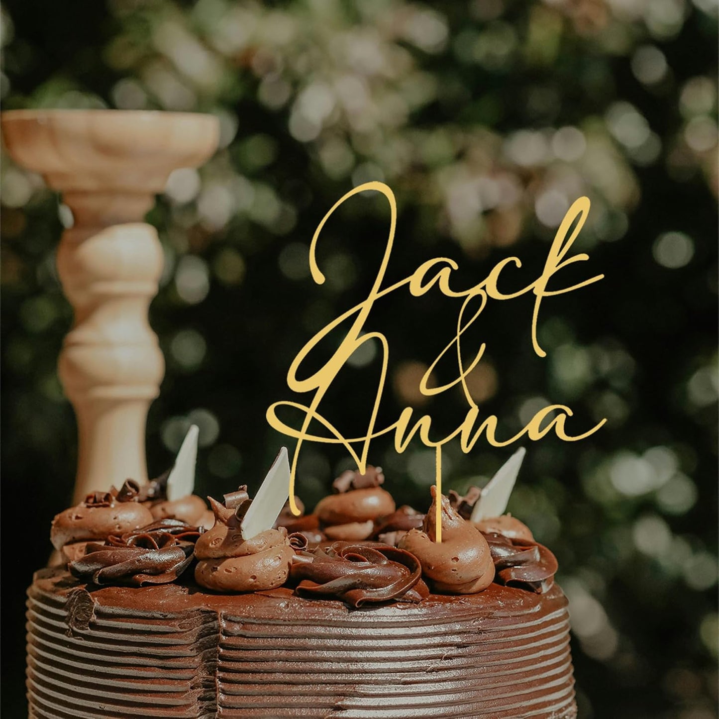 Customized Name Cake Topper for Couples & Engagements - Classic Decorating Topper for Weddings & Anniversaries