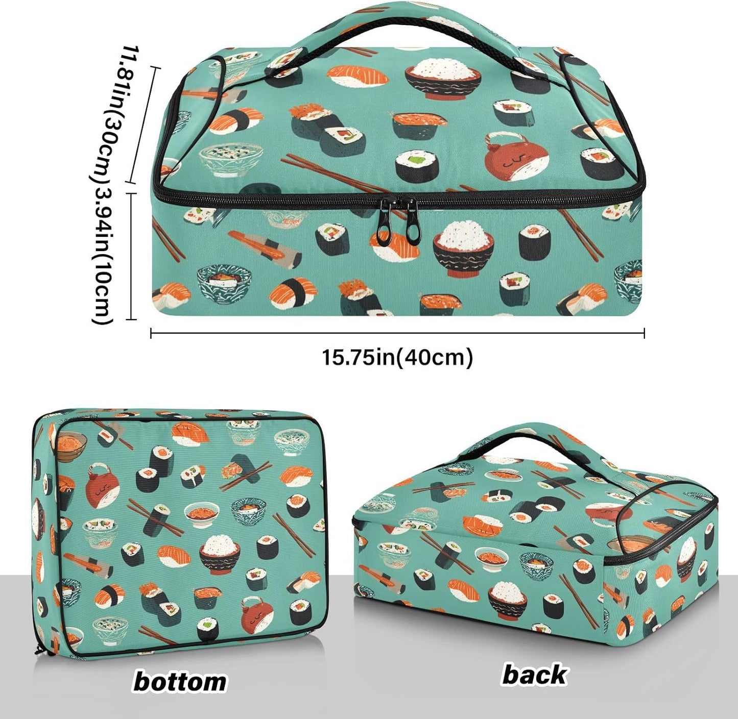 Casserole Carriers for Hot or Cold Food Reusable Casserole Dish Carrier Insulated Thermal Large Capacity Durable Perfect for Party Camping Family Gatherings Yellow Fish