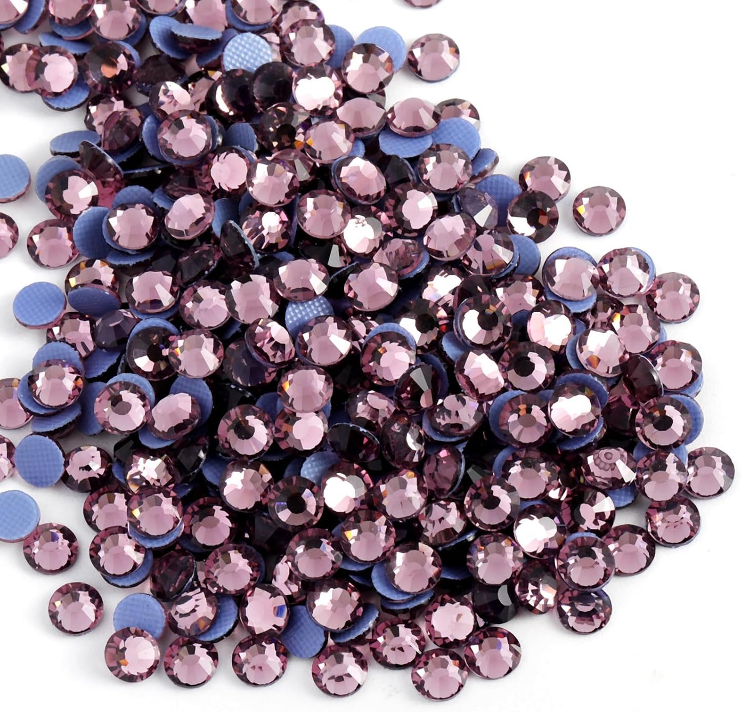 Beadsland Hotfix Rhinestones, 288pcs Flatback Crystal Rhinestones for Crafts Clothes DIY Decoration, Light Amethyst, SS30, 6.3-6.5mm