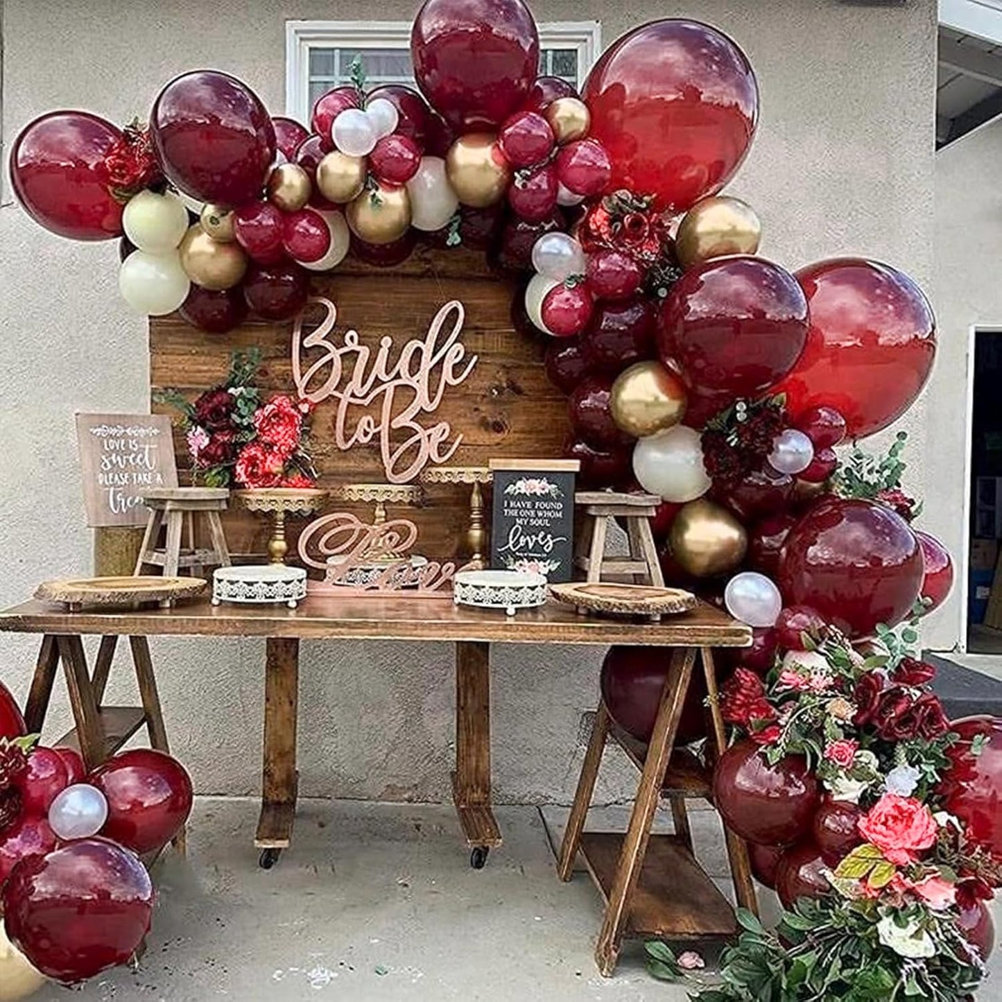 PartyWoo Burgundy Balloons 140 pcs Different Sizes Pack of 18 12 10 5 Inch Dark Red Maroon Fall Balloon Arch Kit Garland for Graduation Thanksgiving Valentine's Day Birthday Party Decorations Red-Y62