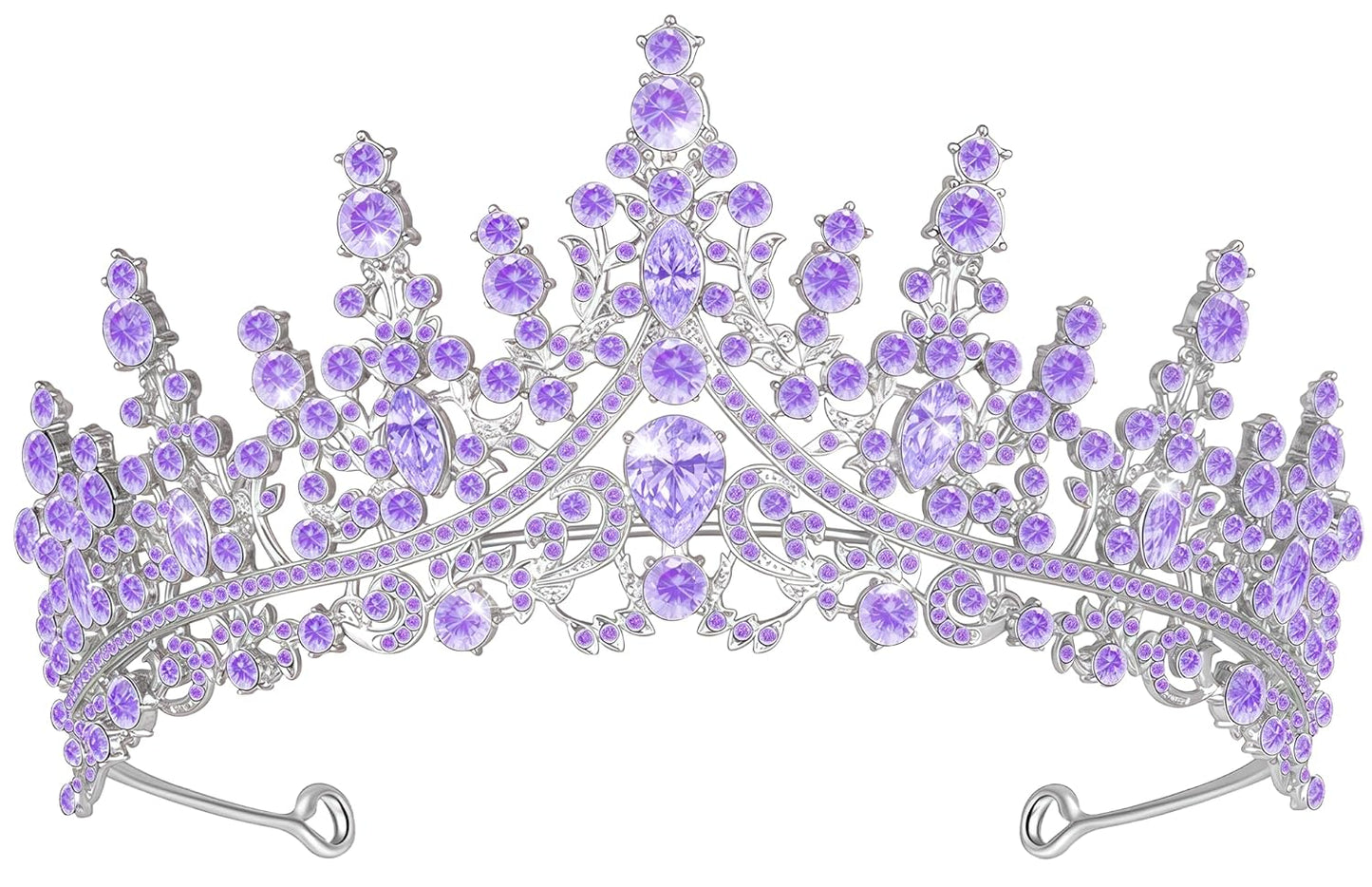 Tiara Crown for Women, Queen Tiara for Birthday Prom Bridal Party Custome Purple
