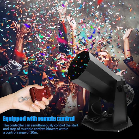 1500w Confetti Cannon Machine Professional Electric Confetti launchers Shooter With Wireless Remote,Loads Up To 2lbs Of Confetti Shoots Up To 30ft For Special Event, Parties, Club, Wedding, Concerts