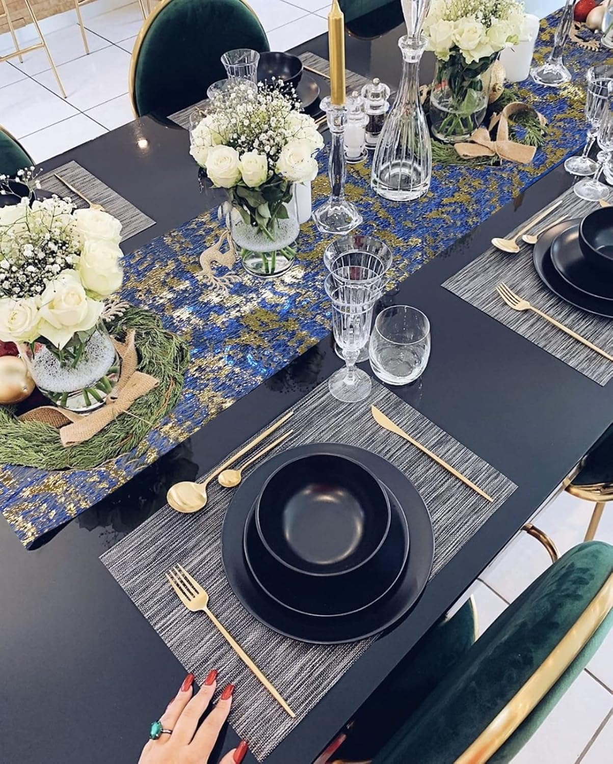 100ft Gold Table Runner - Metallic Golden Party Decorations Gold Tulle Mesh Centerpieces Decor for Birthday, Wedding, Anniversary, Thanksgiving, Christmas,‌ Graduation Party Table Runner