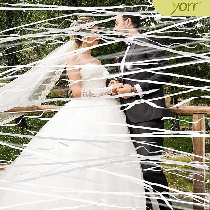 100pack No Mess Streamers,Romantic White Confetti Poppers for Wedding Toss,Hand Throw Party Poppers For Engagement Birthday Party,Graduation,Christmas,New year Celebrations(White,100pcs)