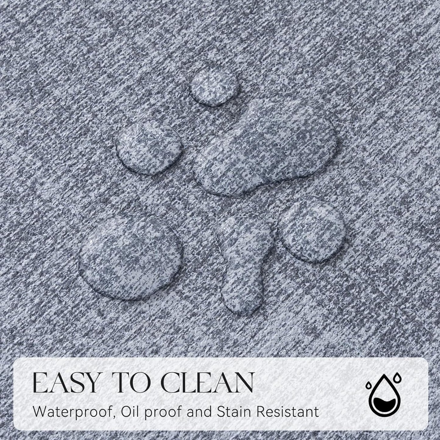 MOSAYT Placemats Set of 8, Heat Resistant Vinyl Place Mats with Coasters, Wipeable Washable 100% Waterproof Oil Proof Faux Leather Table Mats for Kitchen Dining Party Outdoor, 12" x 18", Sky Blue