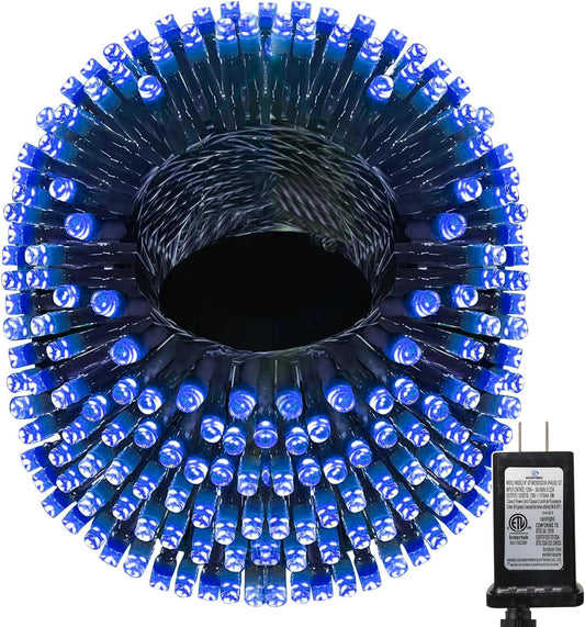 393 FT Christmas Lights 1000 LED Xmas Lights Outdoor Christams String Lights Waterproof 8 Modes & Timer, Fairy Lights Plug in for Weeding, Patio, Party, Holiday,Christmas Decor (Blue)