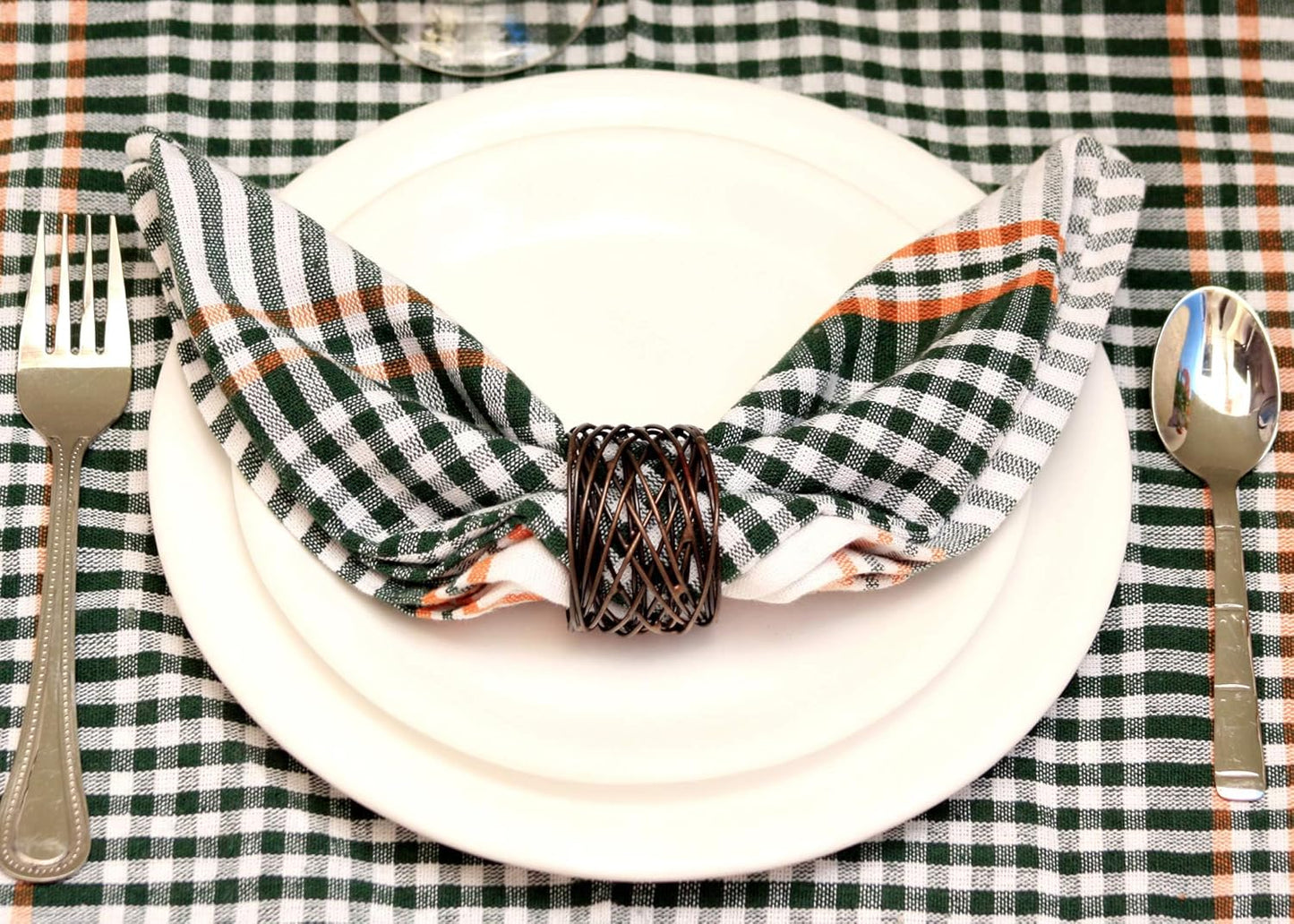 ALPHA Living HOME Napkin Rings Set 12 of Premium 100% Metal, Rust-Resistant Tabletop Décor - Napkin Holders for Family Dinner, Wedding, Party, Decorations, Banquet, Party, Easter - Bronze