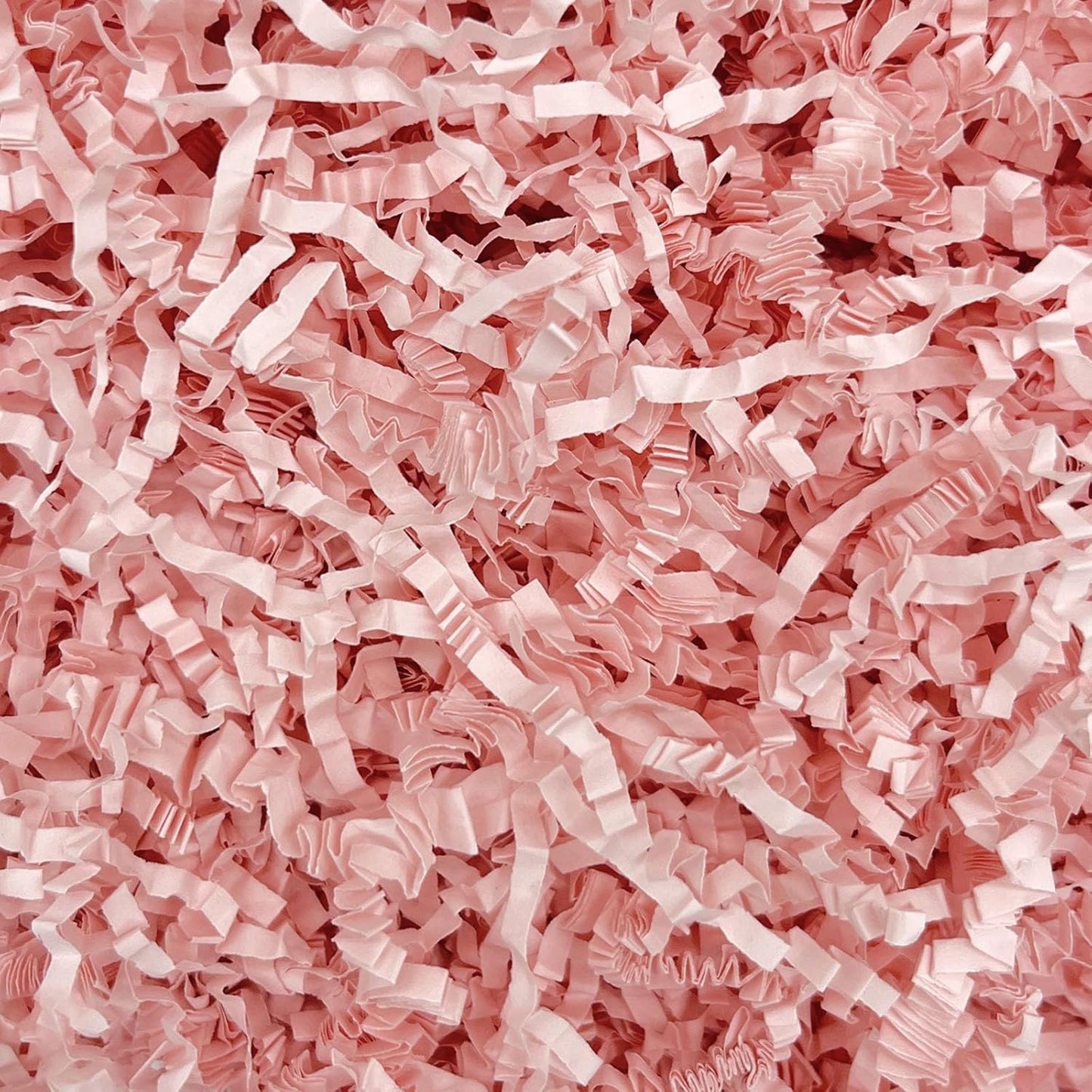 ZEBMOON 1 LB Light Pink Crinkle Cut Paper Shred Filler Great for Gift Wrapping, Basket Filling, Birthday, Wedding, Halloween, Thanksgiving, Christmas Day, New Year Party Decorations Filling Supplies