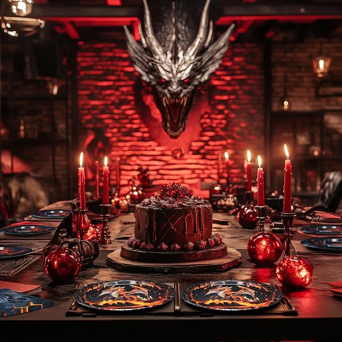 Dragon Party Decorations - Dragon Party Plates and Napkins for Kids Birthday Party, Serves 40 Guests