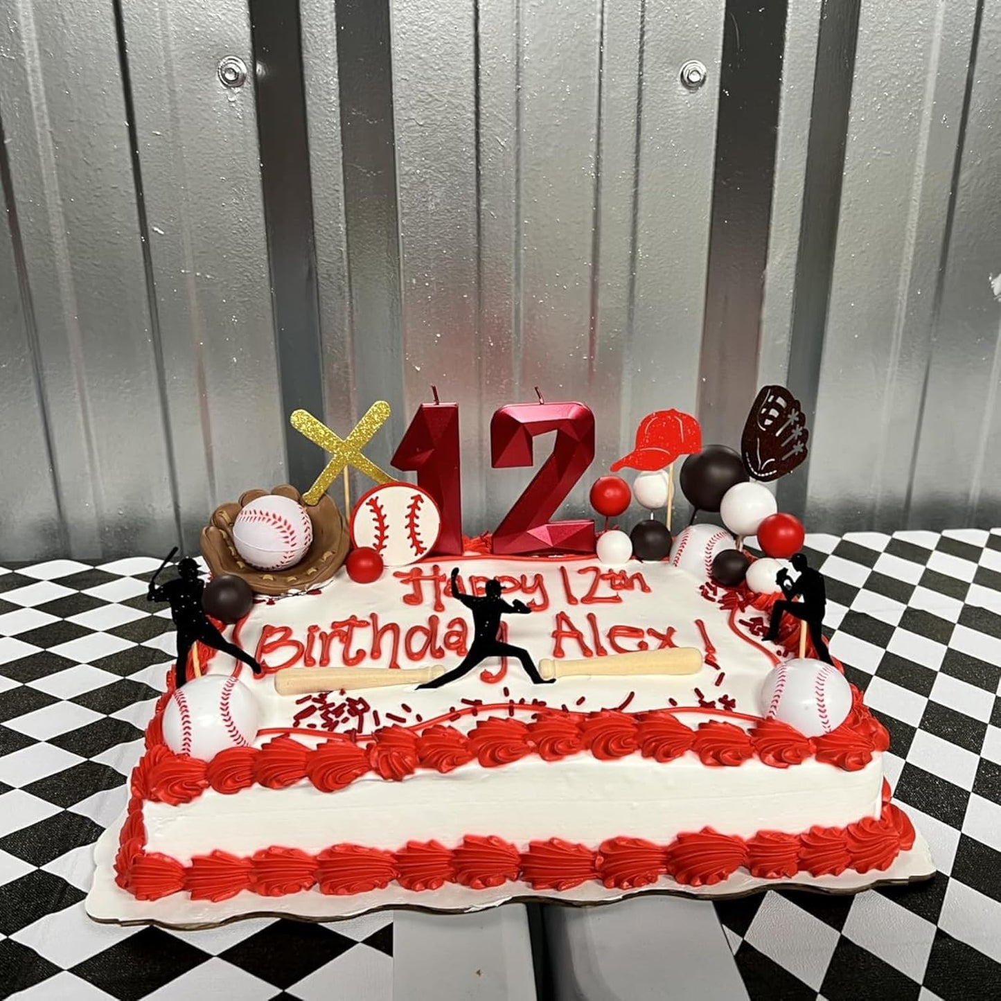 DERVENTA Large Birthday Candle Number 3D Red 3.7 inch Party Celebration Anniversary Decoration Cake Topper 1 Piece (Number 80 Red)