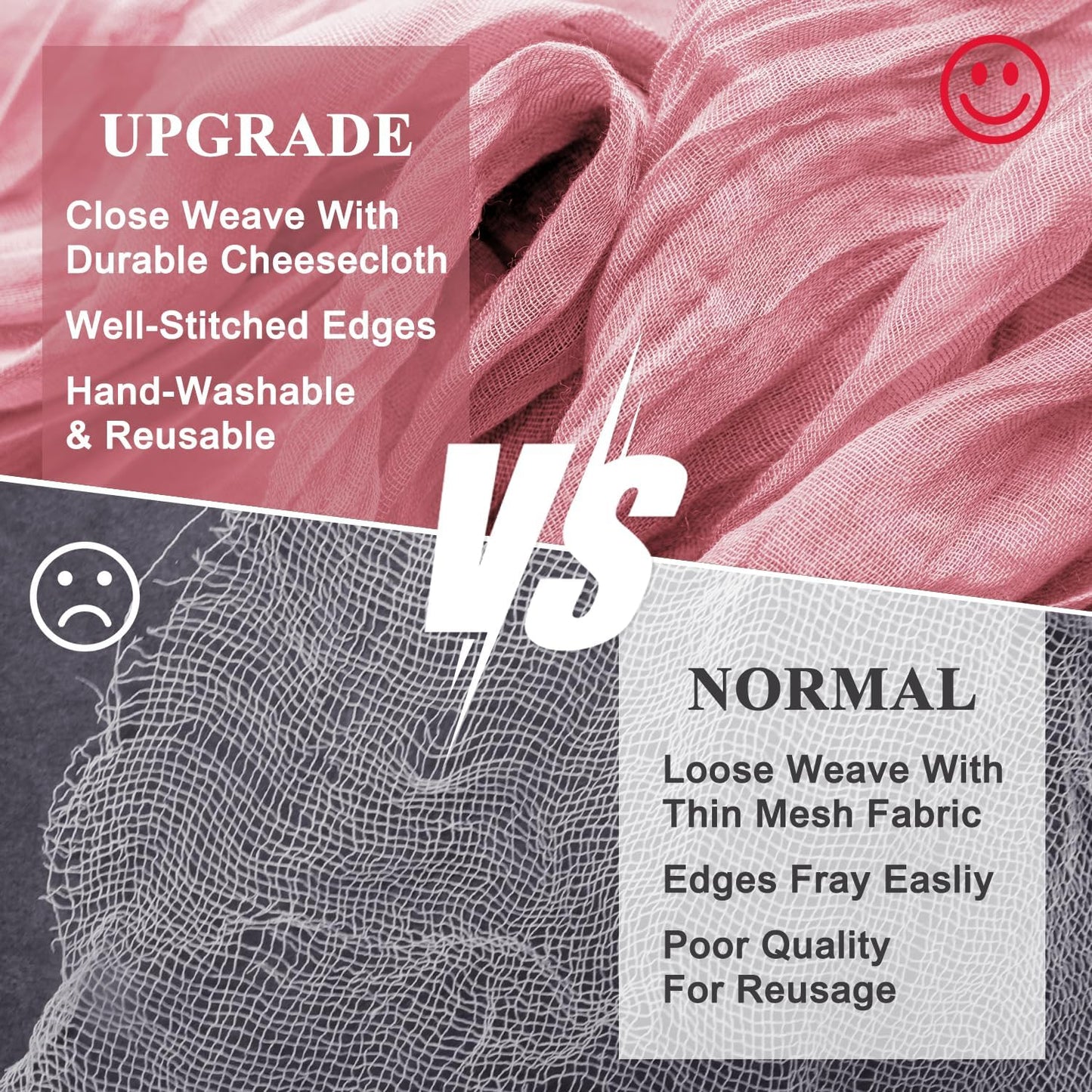 Wokceer Cheesecloth Table Runner Dusty Rose 10FT Boho Gauze Cheese Cloth Table Runner for Party Long Rustic Sheer Table Runners for Baby Bridal Shower Wedding Easter Table Decor