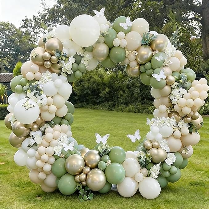 99pcs Sage Green Balloons,18 12 10 5 inch Matte Olive Green Balloons Garland Arch kit for Woodland Baby Shower Jungle Birthday Boho Wedding Decor