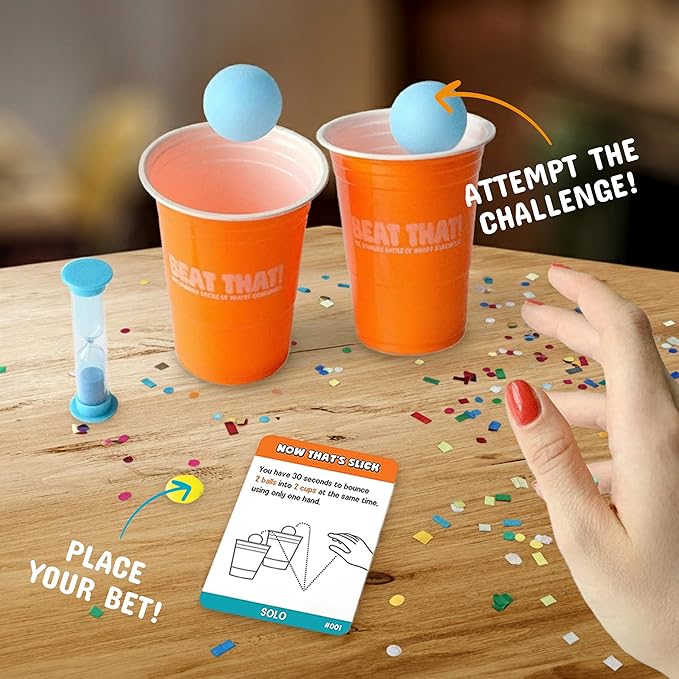Gutter Games Beat That Game and Household Objects Expansion Combo Pack, Family Party Game for 2 Players - Kids, Adults