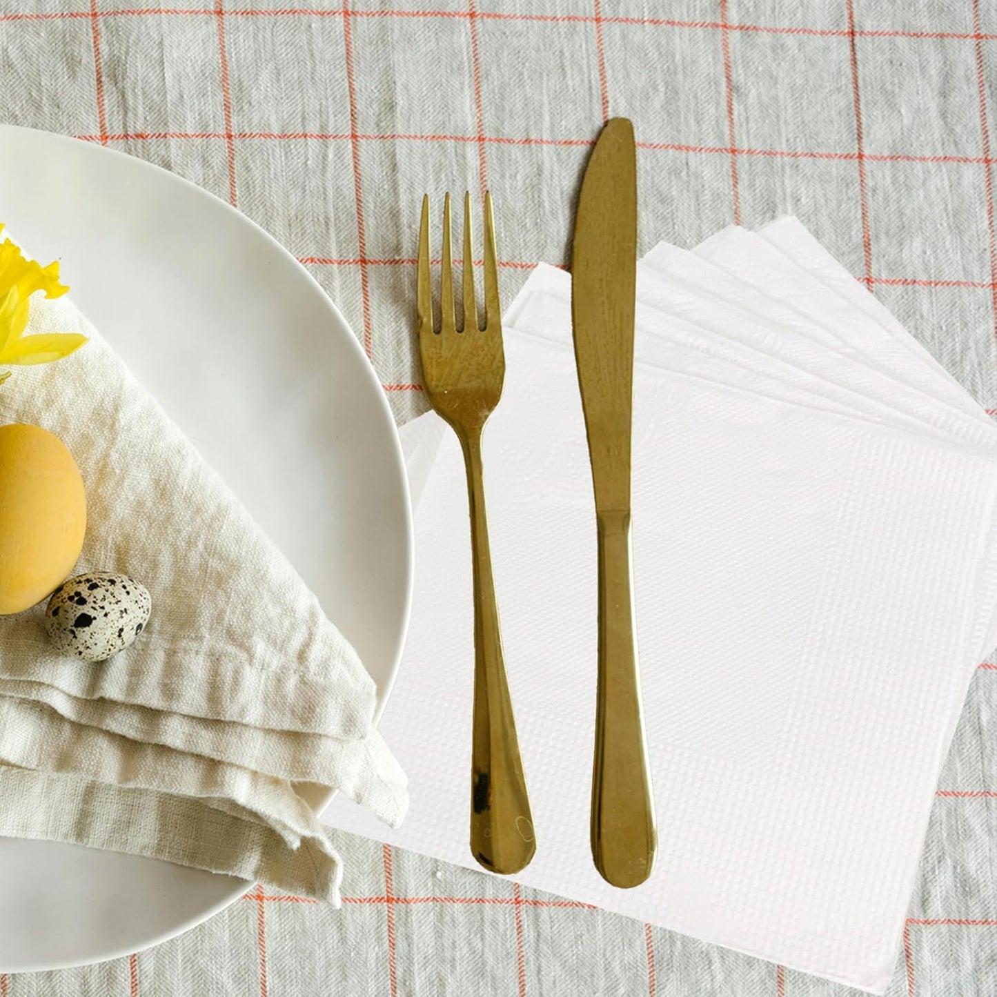 Luxury Custom 15pcs Engagement Napkins, White, 2-Ply, Paper, DS 5, 1 Count