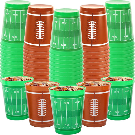 Sawowkuya 24pcs Football Cups 16OZ Football Party Decorations Cups for Football Theme Decoration