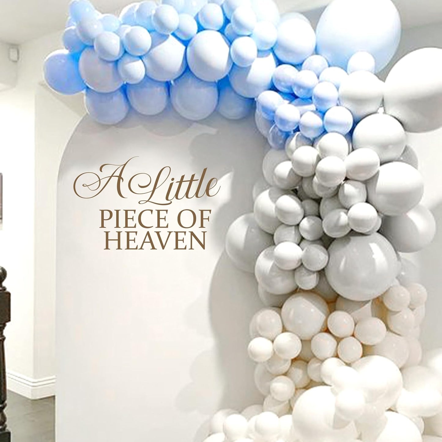 A Little Piece of Heaven Baby Shower Party Decal Sign - Heavensent Birthday Wall Decal,Funny Heavenly Birthday Party Decorations Supplies (A Little Piece of Heaven)