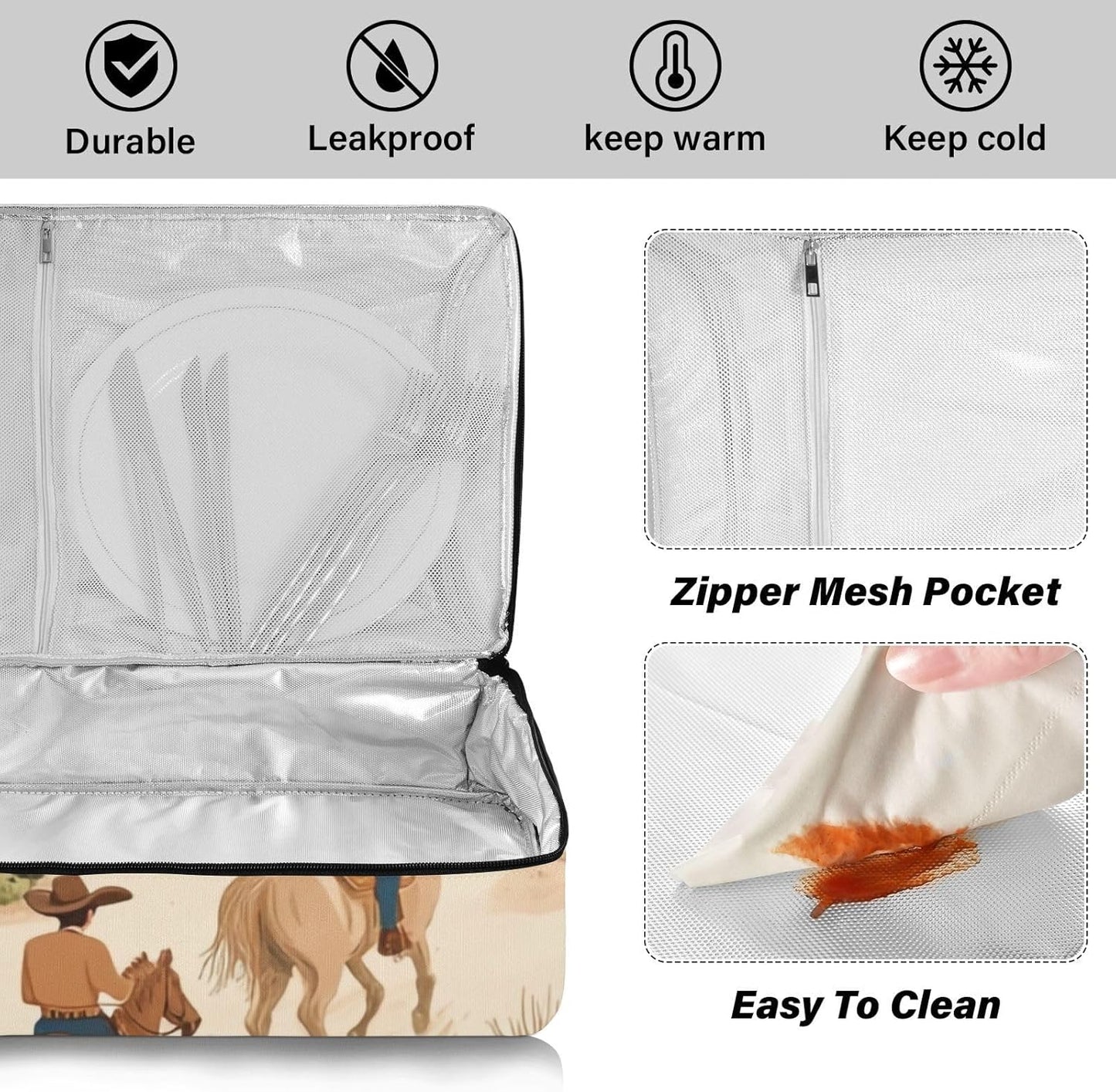 Casserole Carriers for Hot or Cold Food Reusable Casserole Dish Carrier Insulated Thermal Large Capacity Durable Perfect for Party Camping Family Gatherings Yellow Fish