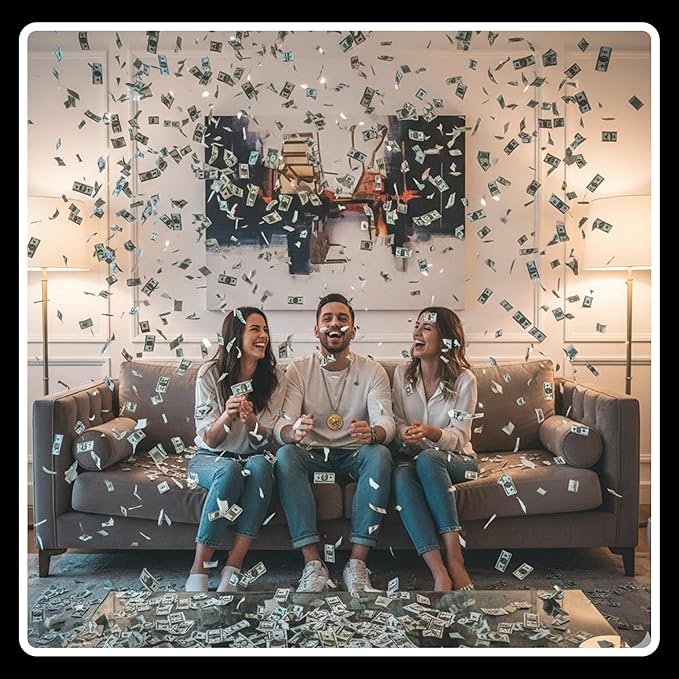Ultimate Confetti, Money Biodegradable Confetti - Rectangular Flame-Resistant and Slow-Falling Tissue Paper Confetti for Cannon and Launcher use – Best for Celebrations - 1 lb, 16 oz