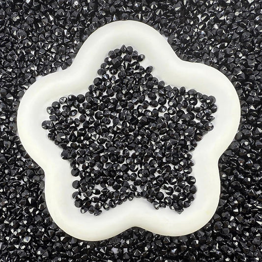 5000 pcs/Pack Wedding Table Scatter Confetti Crystals Acrylic Diamonds 6 mm Rhinestones for Wedding, Bridal Shower, Vase Beads Decorations (6mm, Black)