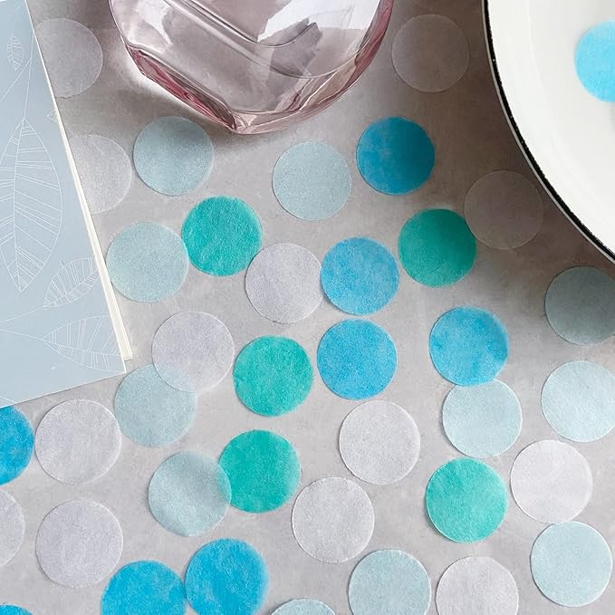 Tissue Paper Confetti 5000 Pieces Mint Round Confetti 1 inch Paper Circle Confetti Dots for Table Wedding Birthday Party Decoration