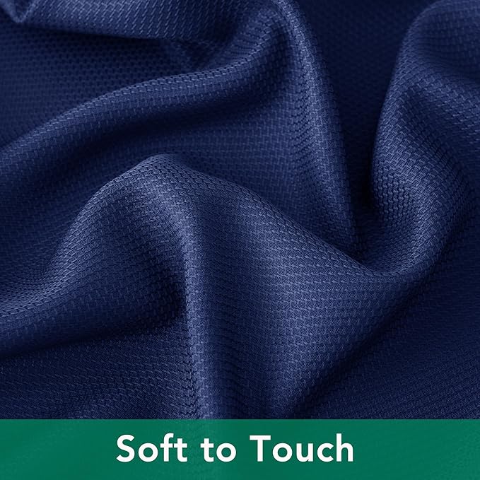 Biscaynebay Textured Fabric Square Tablecloths 60x60 Inches, Navy Water Resistant Table Cloth Small Card Folding Table Covers Linen for Dining, Kitchen, Wedding and Parties etc. Machine Washable