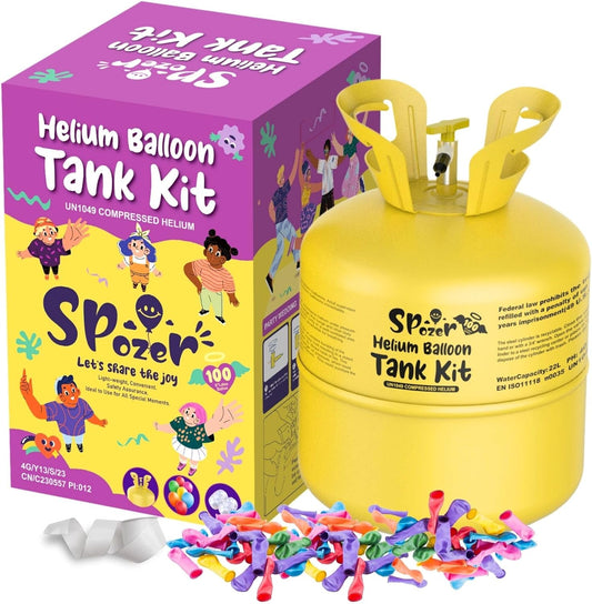 22L Helium Tank For Balloons At Home Up To 100 Latex Balloons(1 Tank)