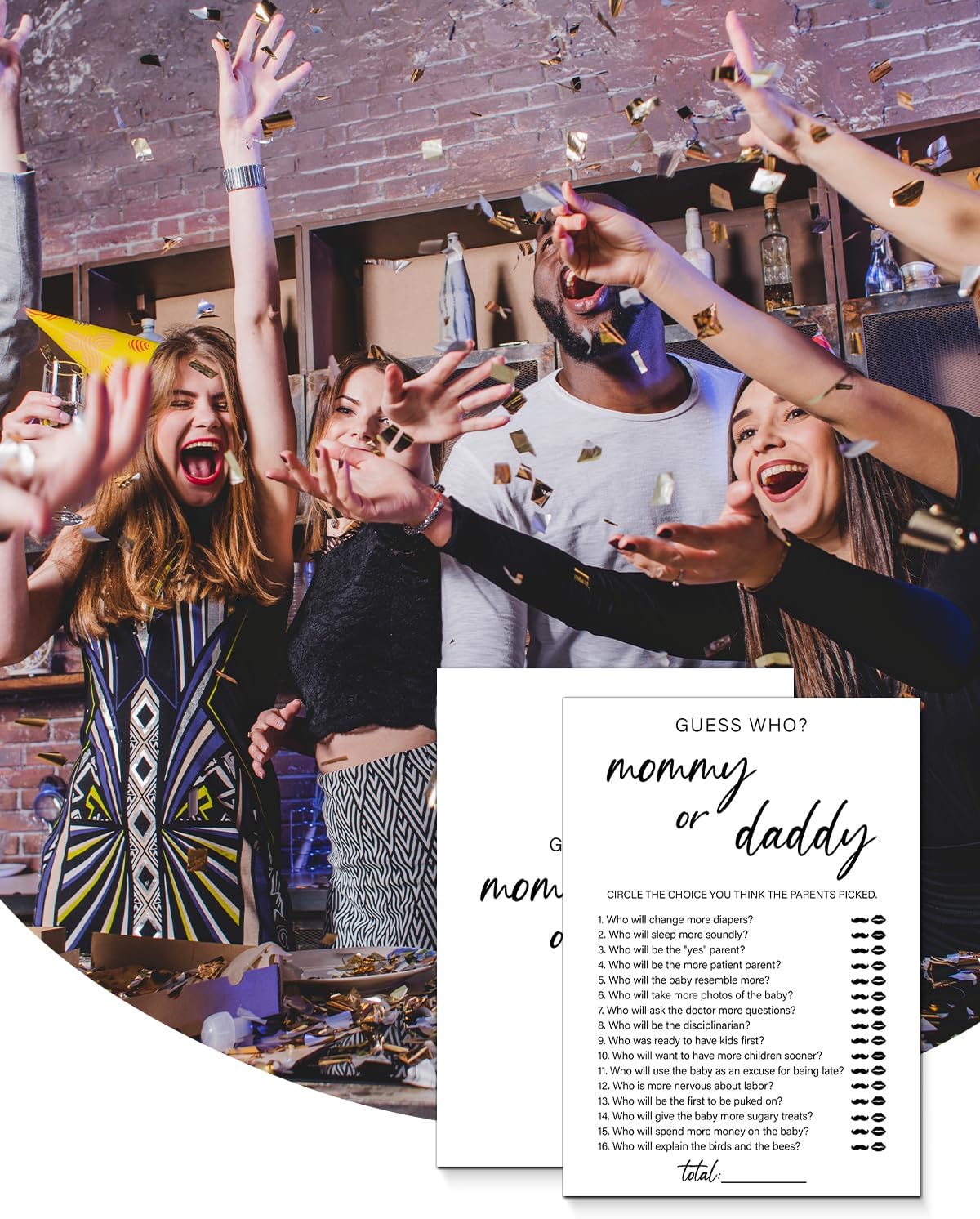Guess Who Mommy or Daddy Baby Shower Games, 20 Minimalist Guess Who Game Cards, Gender Neutral Boy or Girl, Gender Reveal Games for Guests
