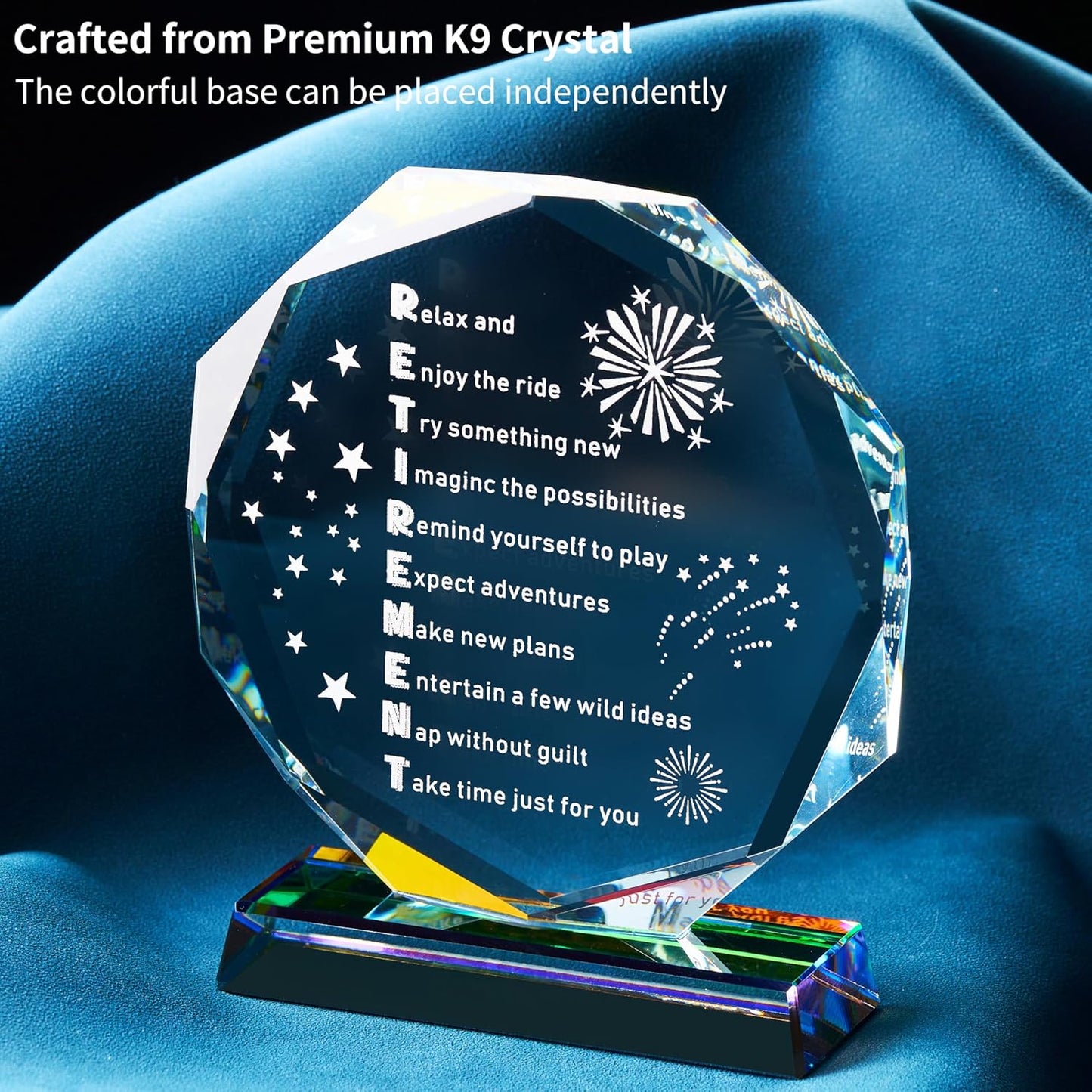 Retirement Gifts for Women, Men 2025 - Retired Plaque 2025 - Happy Retired Gift for Coworker, Boss, Employee, Teacher, Nurse, Woman, Man -Crystal Christmas Keepsake