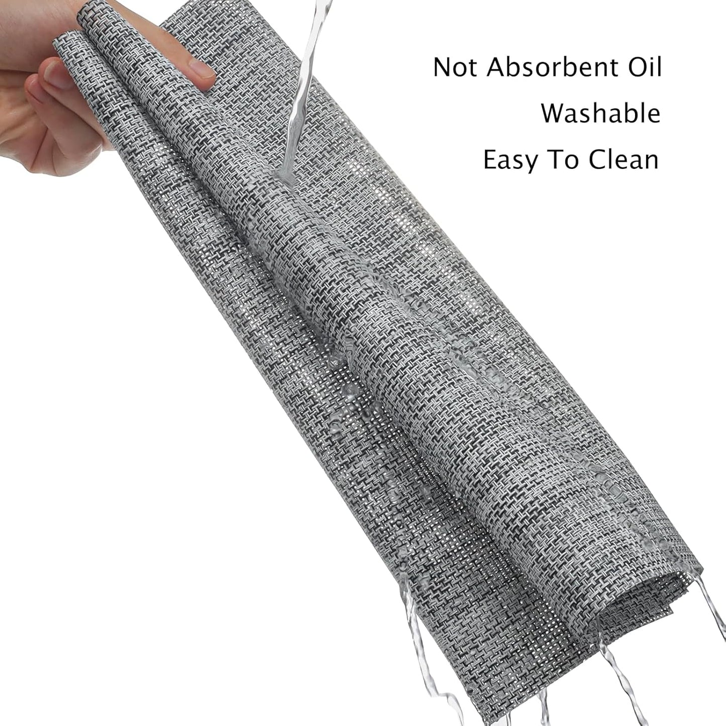 Myir JUN Table Runner, Vinyl Table Runner Indoor Arbitrarily Cropped Runner for Table Heatproof for Home Party (Light Gray, 12 x 94 inch)