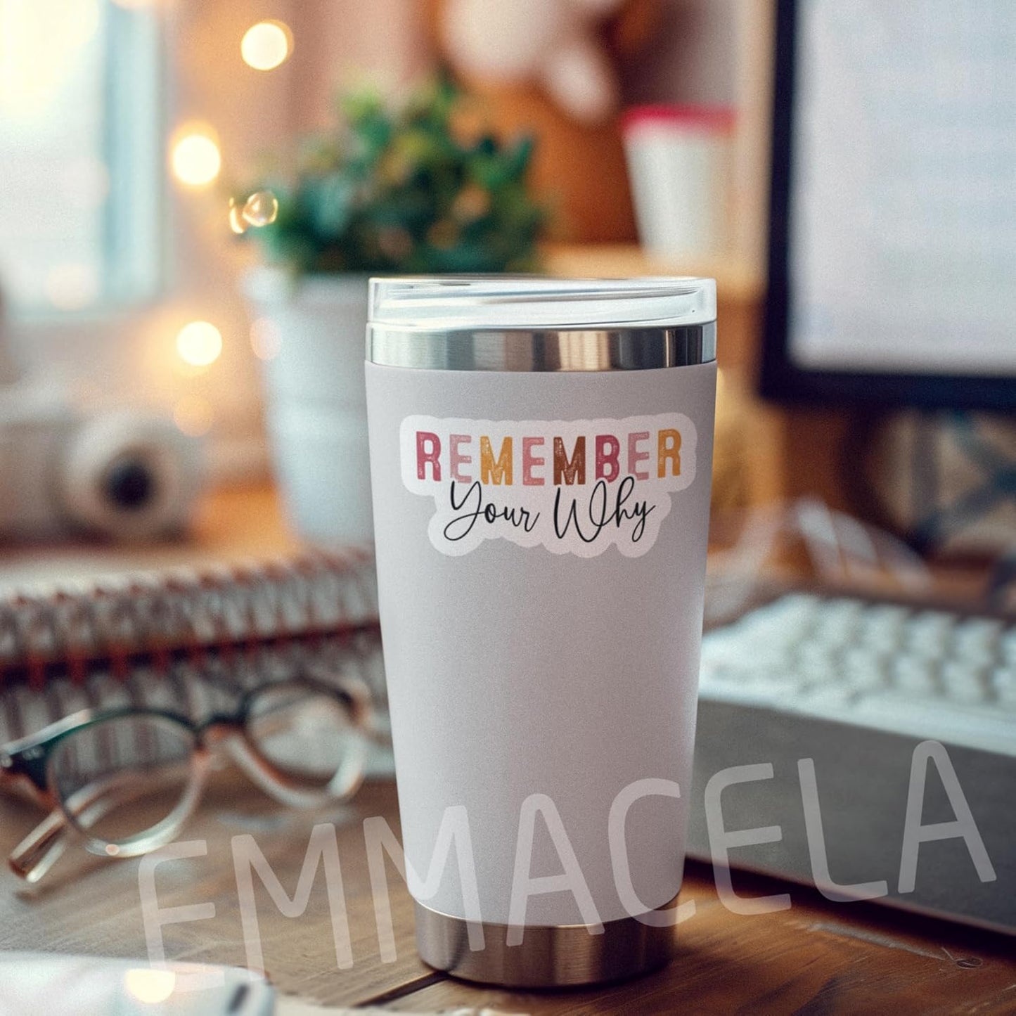 Inspirational Stickers – Remember Your Why, Motivational Mental Health Waterproof Vinyl Decals for Laptops, Water Bottles, Tumblers, Scrapbook – 3'' x 1.5" (3PCS)