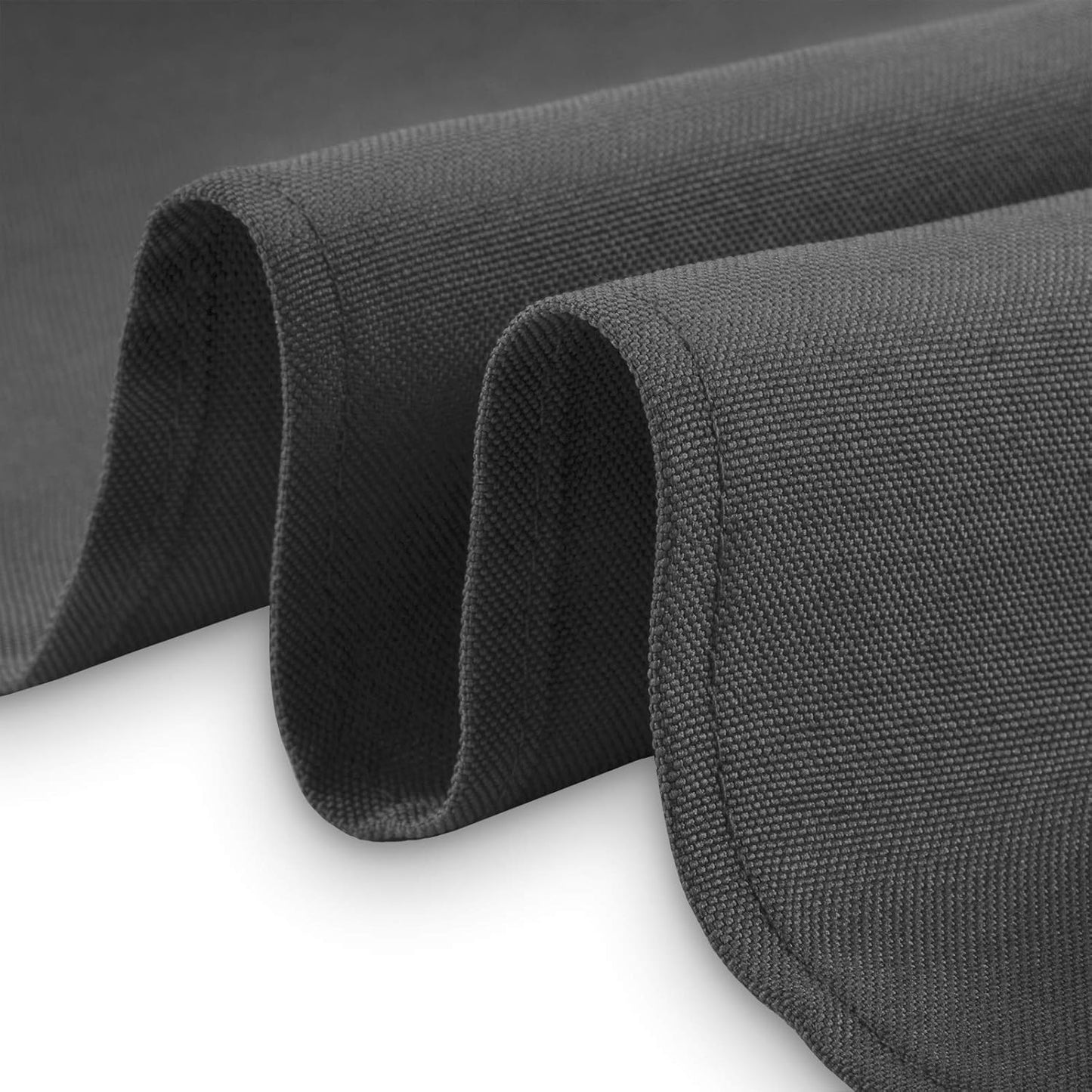 Lann's Linens - 132" Round Premium Tablecloth for Wedding/Banquet/Restaurant - Polyester Fabric Table Cloth - Dark Gray