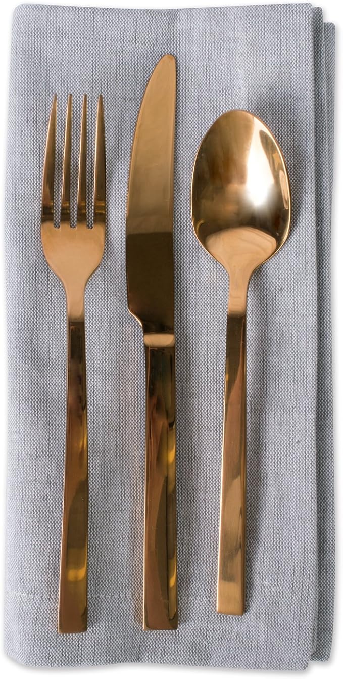 DII Chambray Kitchen, Tabletop Collection, Gray, Napkin Set