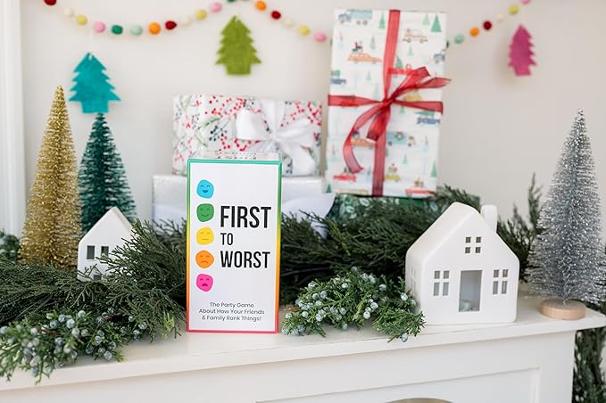 FIRST TO WORST Party Game - The Card Game About How Your Friends and Family Rank Things - White Elephant Gifts, Stocking Stuffers and Board Games Night with Friends with Polarizing Priorities