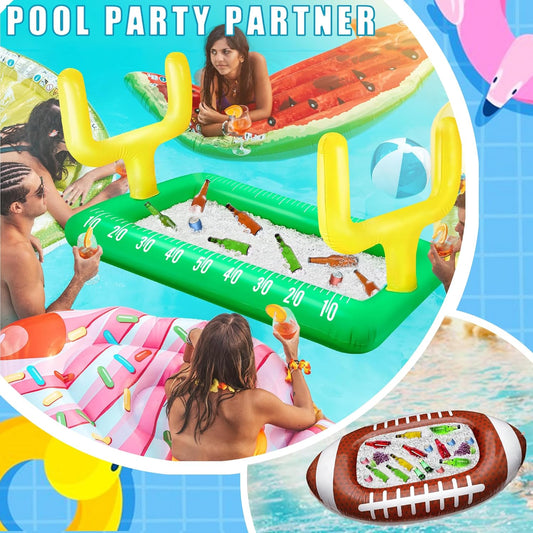 Erweicet 2pcs Football Inflatable Cooler for Parties Serving Bar for Football Party Supplies Super Bowl Party Decorations