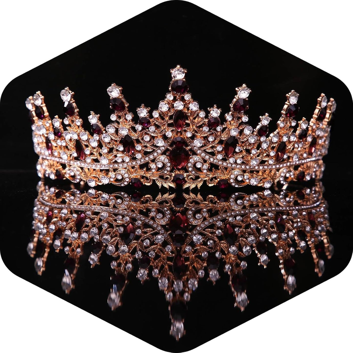 Kamirola Crystal Crowns and Tiaras Headband for Girl or Women Birthday Party Wedding Prom Bridal Halloween Christmas （TR19）