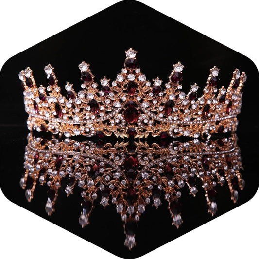 Kamirola Crystal Crowns and Tiaras Headband for Girl or Women Birthday Party Wedding Prom Bridal Halloween Christmas （TR19）