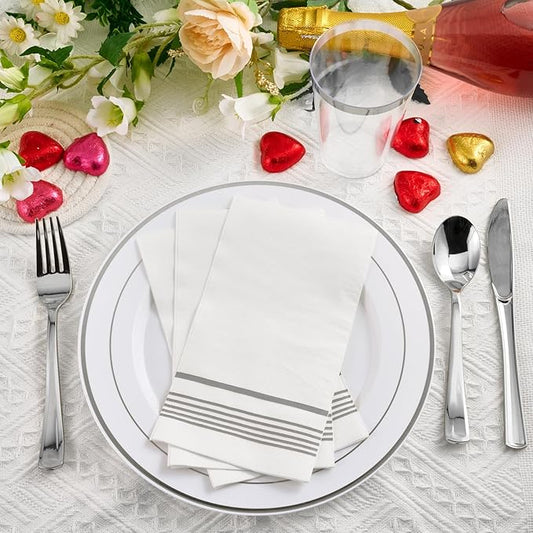 200 Pack Paper Napkins Disposable Guest Towels, Premium Quality 3-ply Dinner Napkins Soft, Absorbent Paper Hand Towels for Party or Wedding
